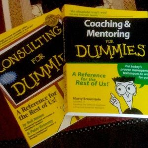 Two books, “for dummies”; Consulting and Coaching and Mentoring. Used, very good